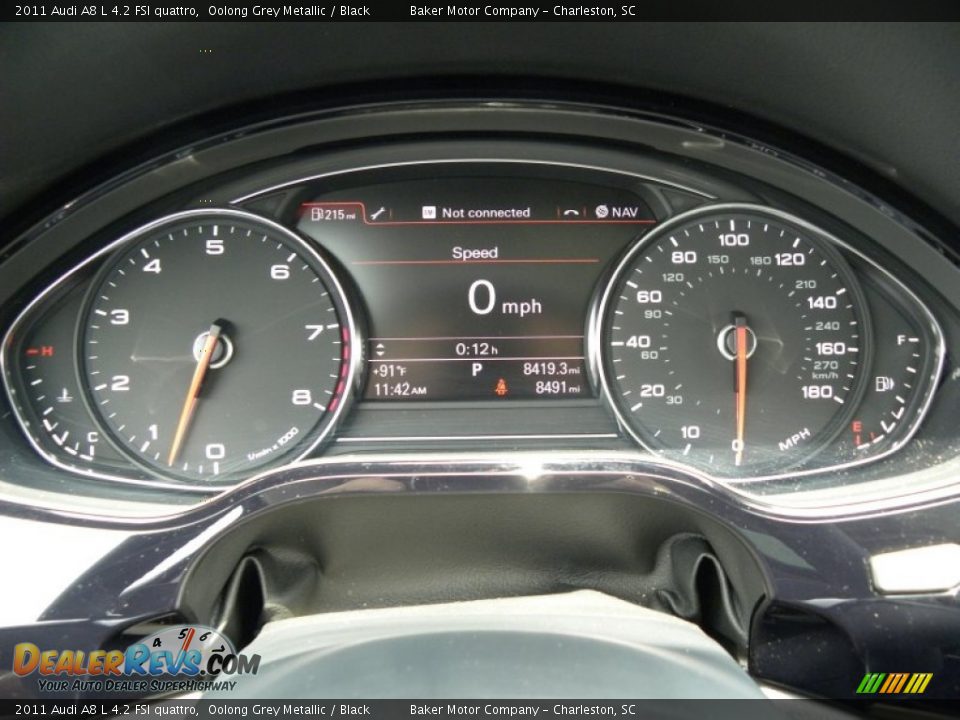 2011 Audi A8 L 4.2 FSI quattro Gauges Photo #30