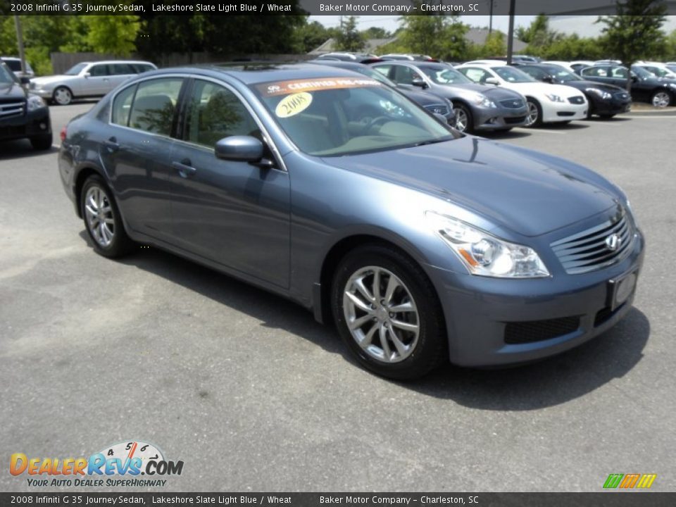 2008 Infiniti G 35 Journey Sedan Lakeshore Slate Light Blue / Wheat Photo #1