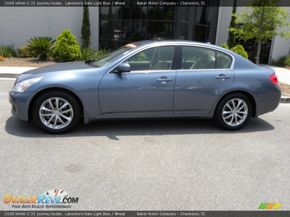 2008 Infiniti G 35 Journey Sedan Lakeshore Slate Light Blue / Wheat Photo #2