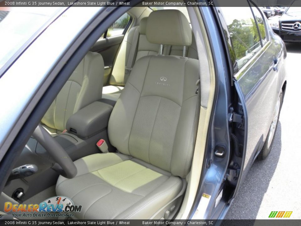 2008 Infiniti G 35 Journey Sedan Lakeshore Slate Light Blue / Wheat Photo #5