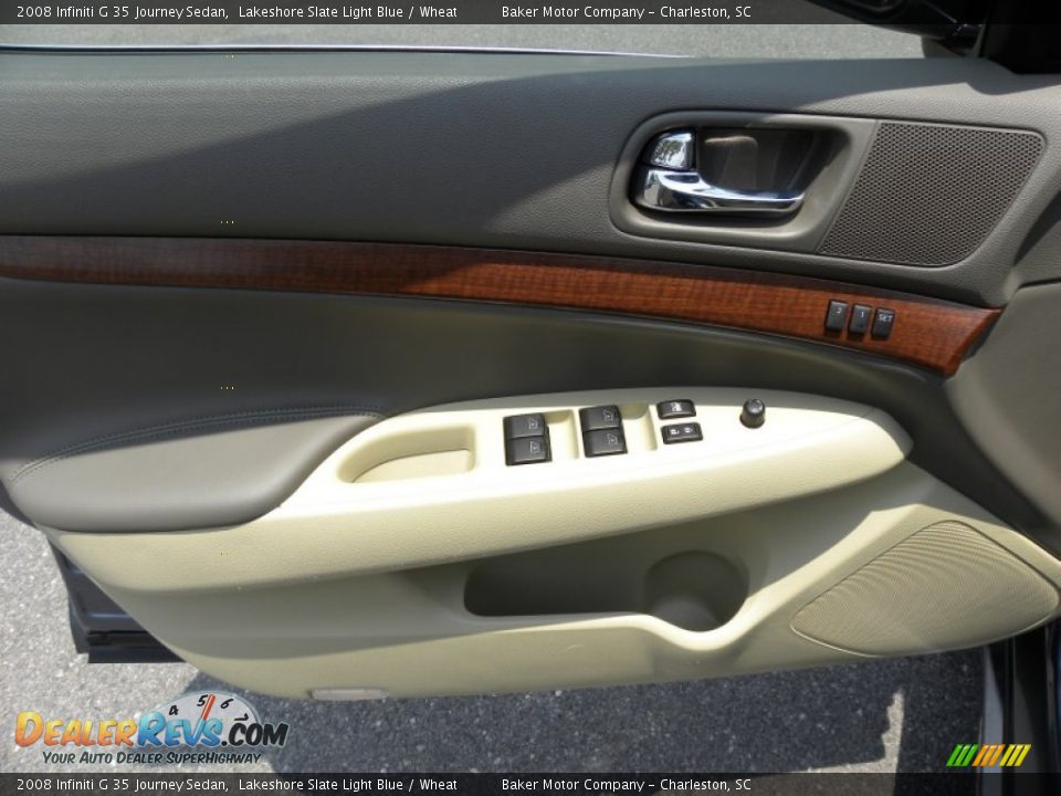 2008 Infiniti G 35 Journey Sedan Lakeshore Slate Light Blue / Wheat Photo #6