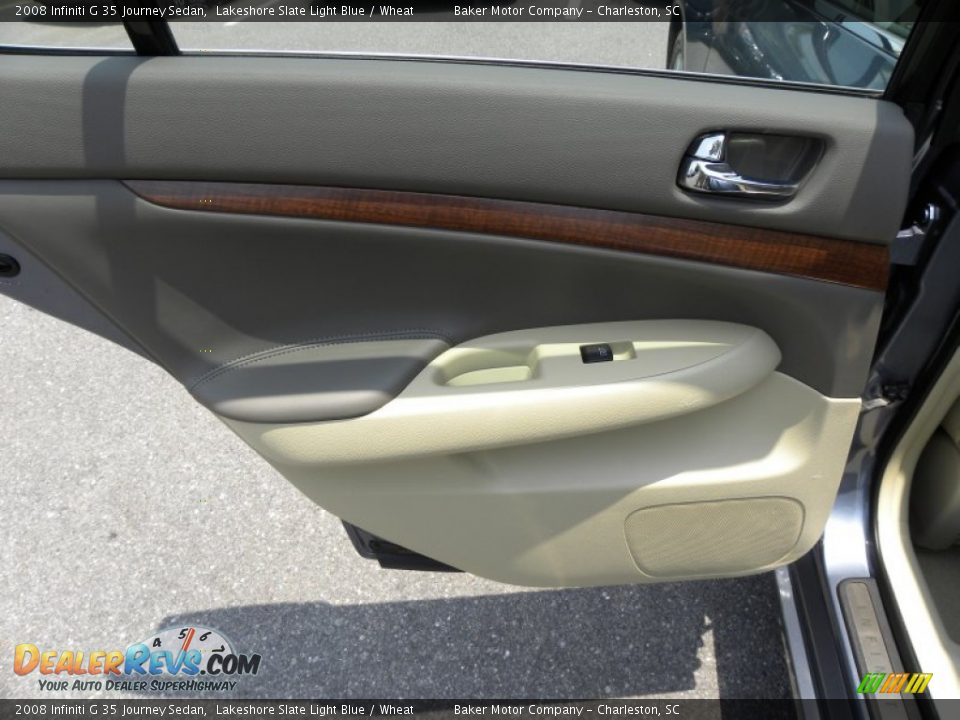 2008 Infiniti G 35 Journey Sedan Lakeshore Slate Light Blue / Wheat Photo #8