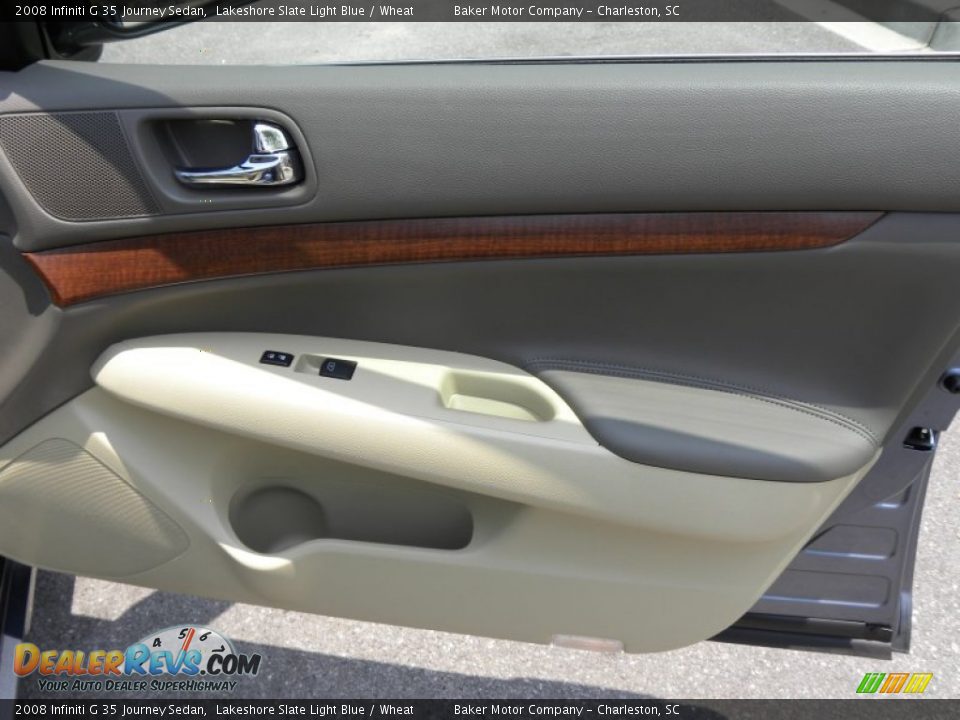 2008 Infiniti G 35 Journey Sedan Lakeshore Slate Light Blue / Wheat Photo #10