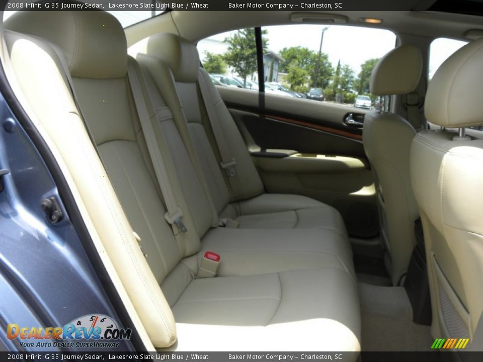 2008 Infiniti G 35 Journey Sedan Lakeshore Slate Light Blue / Wheat Photo #11