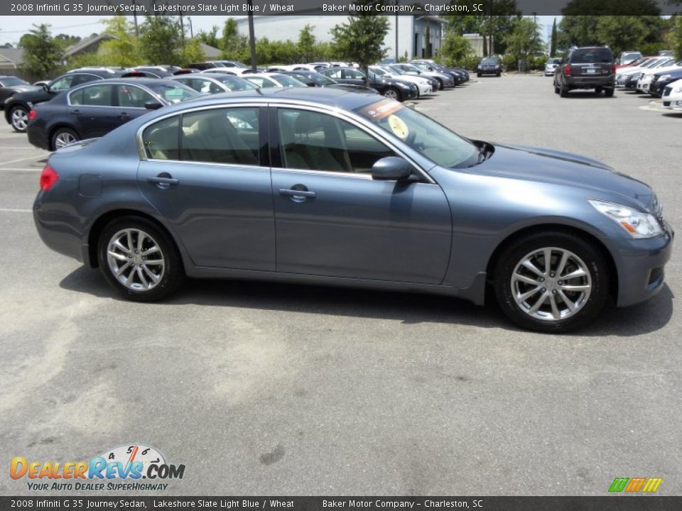 2008 Infiniti G 35 Journey Sedan Lakeshore Slate Light Blue / Wheat Photo #13
