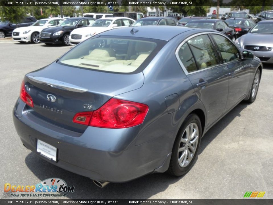 2008 Infiniti G 35 Journey Sedan Lakeshore Slate Light Blue / Wheat Photo #14