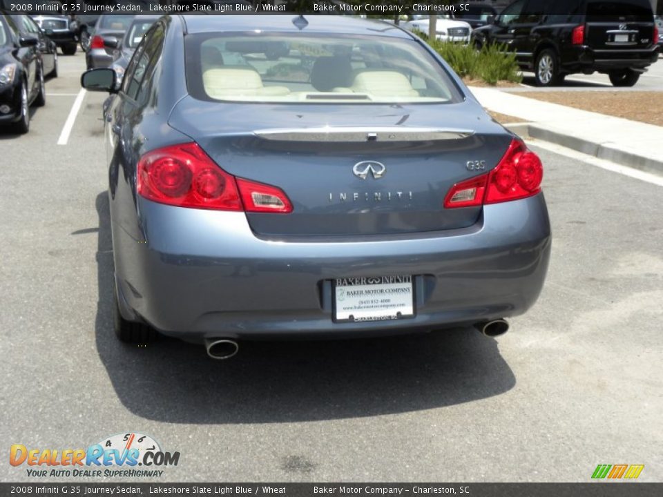 2008 Infiniti G 35 Journey Sedan Lakeshore Slate Light Blue / Wheat Photo #15