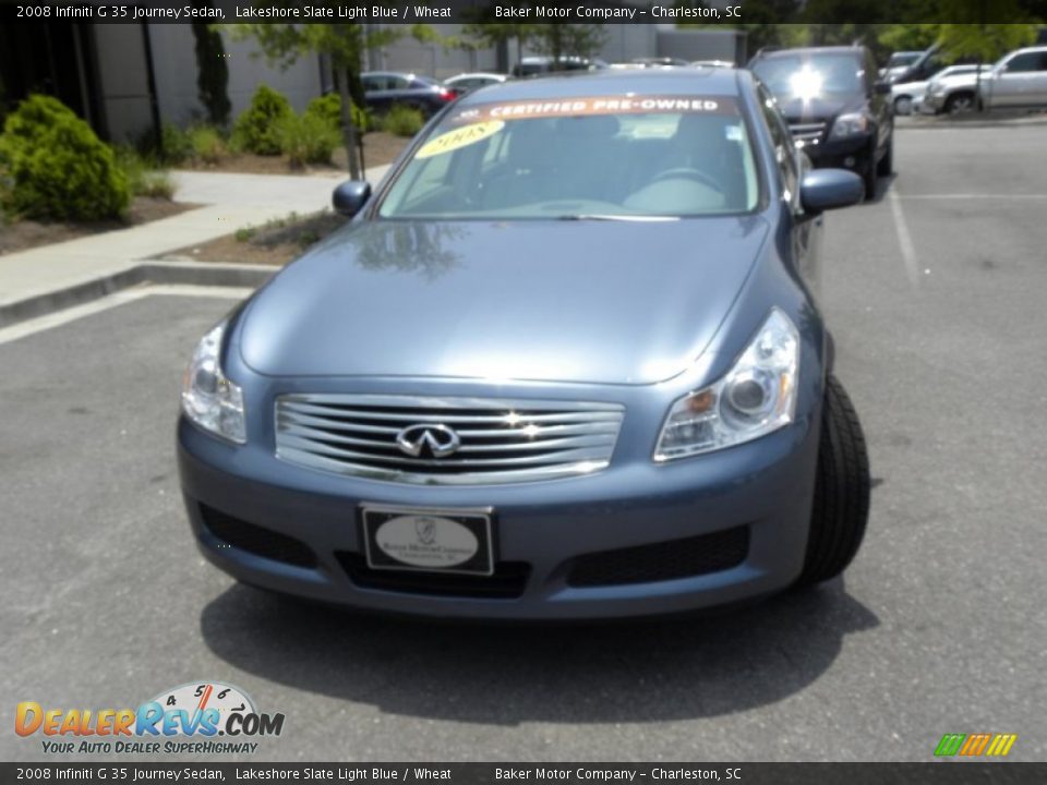 2008 Infiniti G 35 Journey Sedan Lakeshore Slate Light Blue / Wheat Photo #22