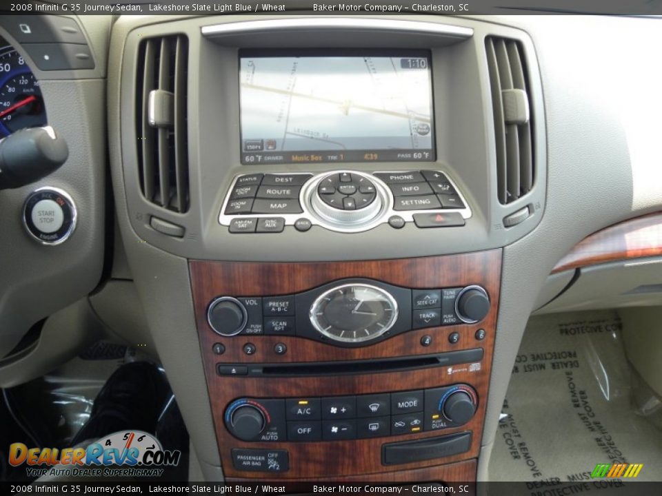2008 Infiniti G 35 Journey Sedan Lakeshore Slate Light Blue / Wheat Photo #24