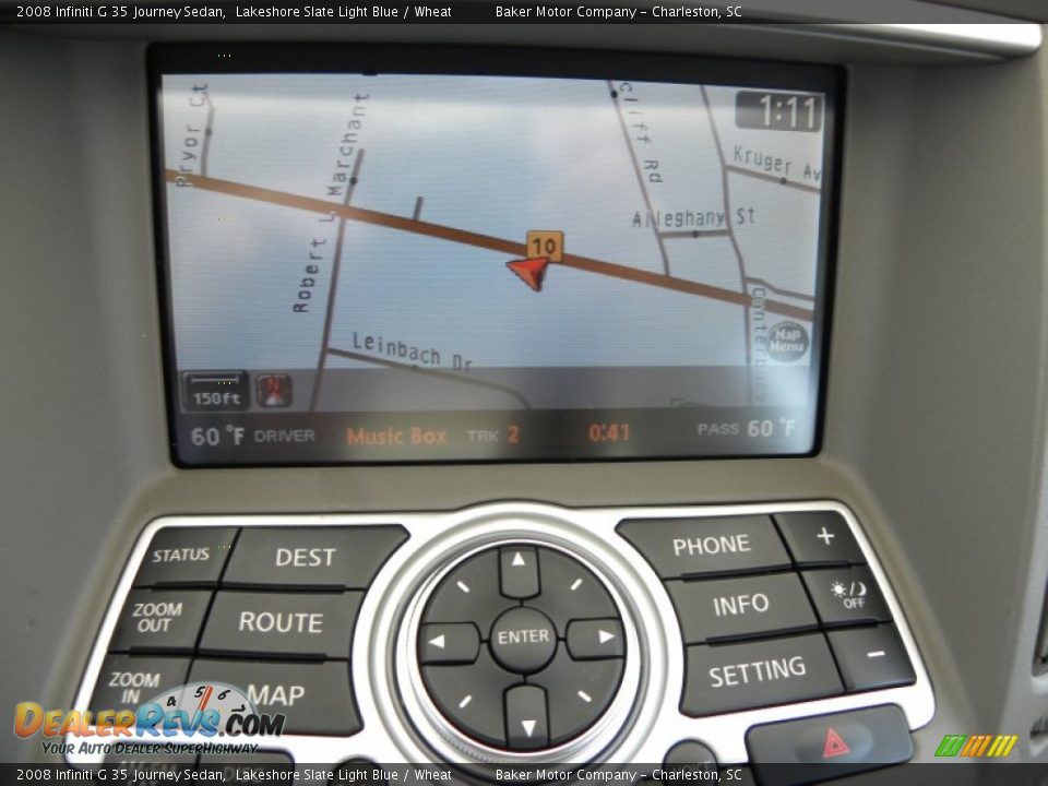 2008 Infiniti G 35 Journey Sedan Lakeshore Slate Light Blue / Wheat Photo #25