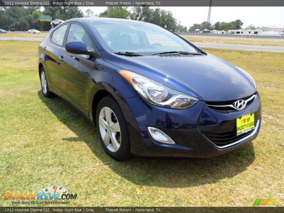 2012 Hyundai Elantra GLS Indigo Night Blue / Gray Photo #1