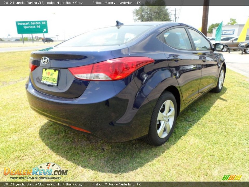 2012 Hyundai Elantra GLS Indigo Night Blue / Gray Photo #3