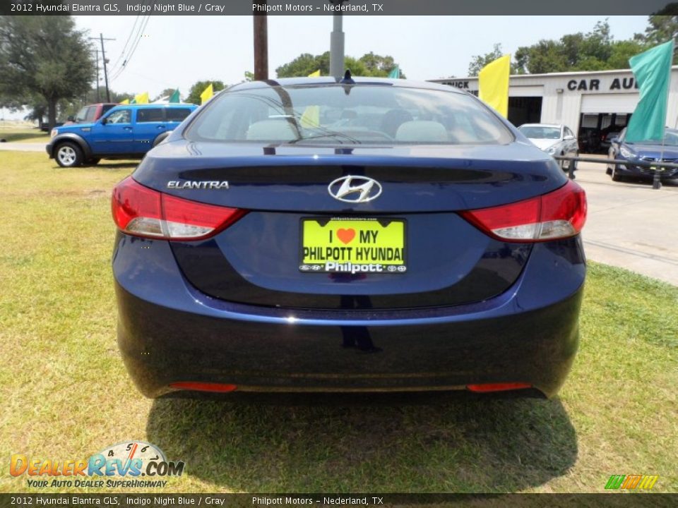 2012 Hyundai Elantra GLS Indigo Night Blue / Gray Photo #4