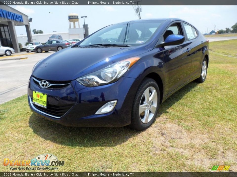 2012 Hyundai Elantra GLS Indigo Night Blue / Gray Photo #7