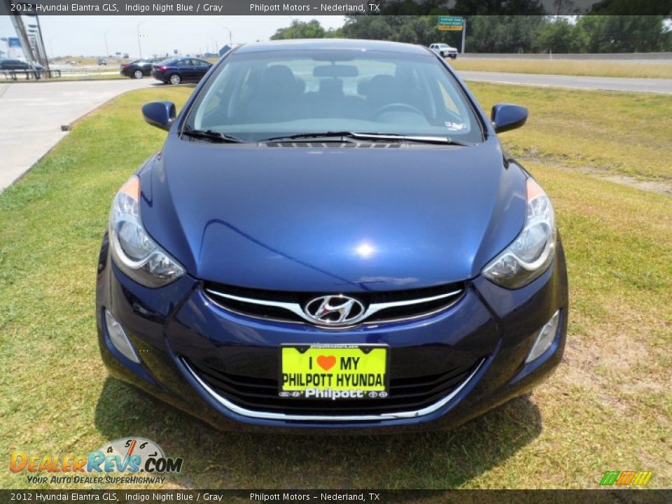 2012 Hyundai Elantra GLS Indigo Night Blue / Gray Photo #8