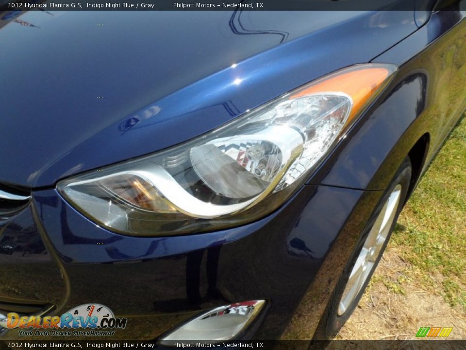 2012 Hyundai Elantra GLS Indigo Night Blue / Gray Photo #9