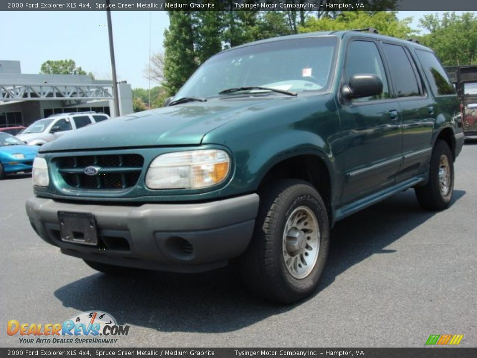 2000 Ford Explorer XLS 4x4 Spruce Green Metallic / Medium Graphite Photo #1