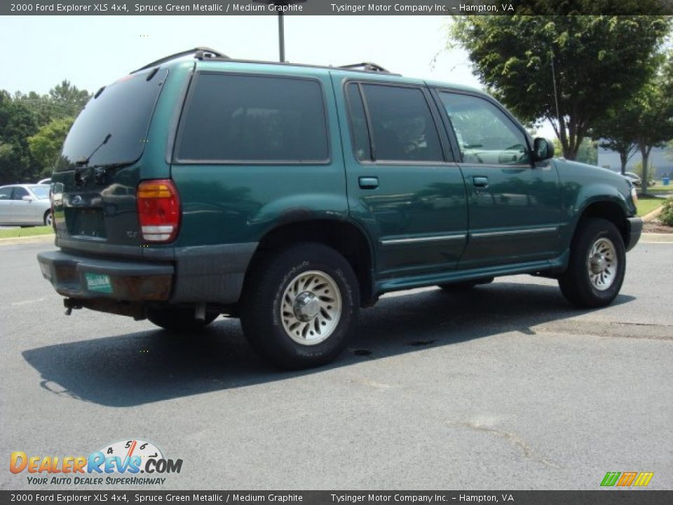 2000 Ford Explorer XLS 4x4 Spruce Green Metallic / Medium Graphite Photo #5