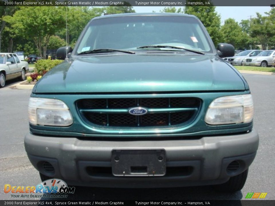 2000 Ford Explorer XLS 4x4 Spruce Green Metallic / Medium Graphite Photo #7