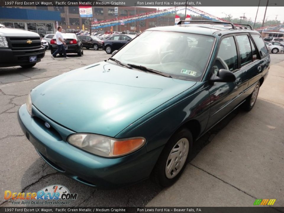 1997 Ford Escort LX Wagon Pacific Green Metallic / Medium Graphite Photo #4