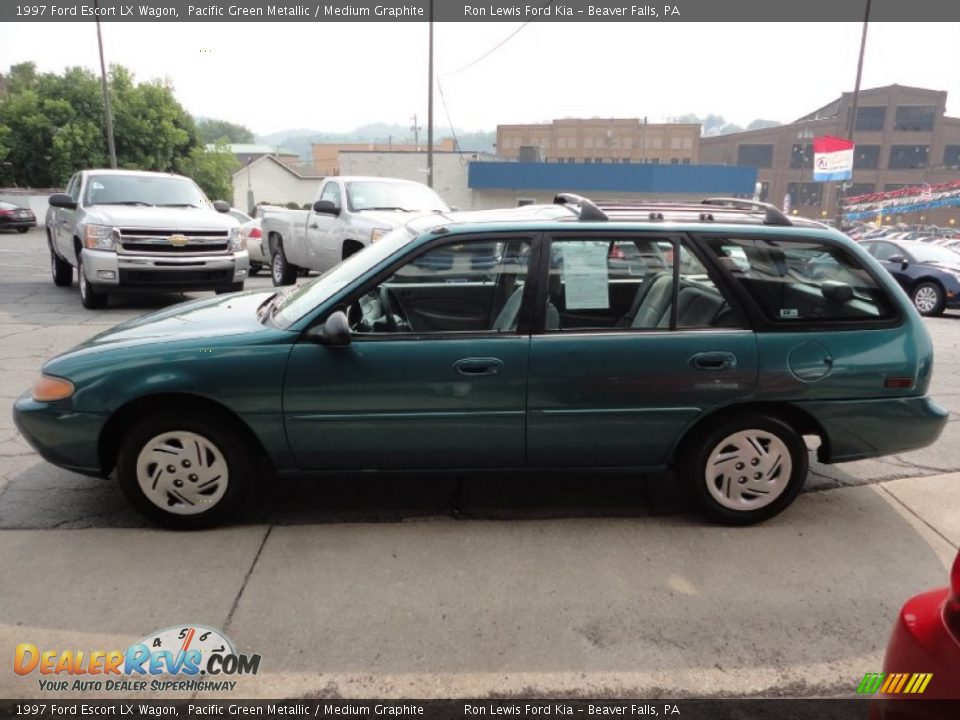 1997 Ford Escort LX Wagon Pacific Green Metallic / Medium Graphite Photo #5