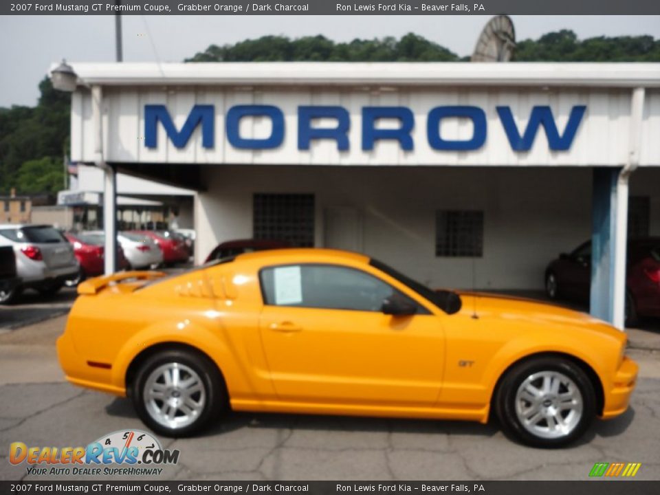 2007 Ford Mustang GT Premium Coupe Grabber Orange / Dark Charcoal Photo #1