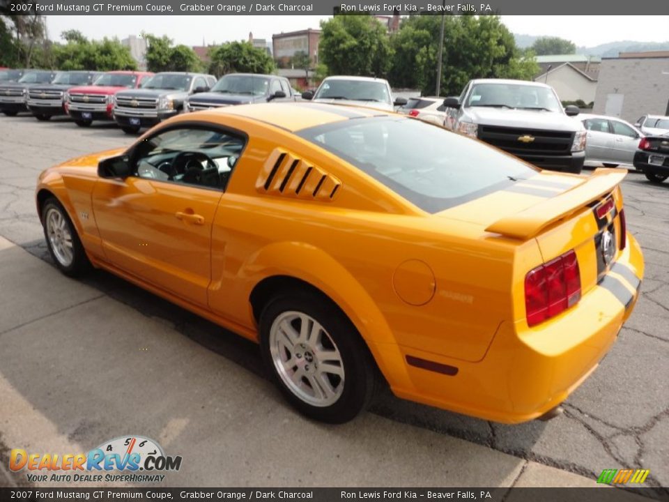 2007 Ford Mustang GT Premium Coupe Grabber Orange / Dark Charcoal Photo #6