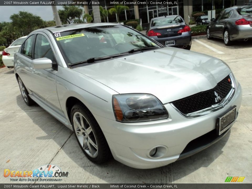 2007 Mitsubishi Galant RALLIART Liquid Silver Metallic / Black Photo #2