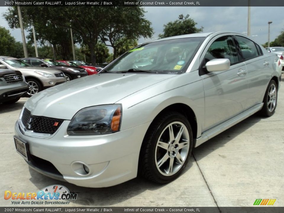 2007 Mitsubishi Galant RALLIART Liquid Silver Metallic / Black Photo #13