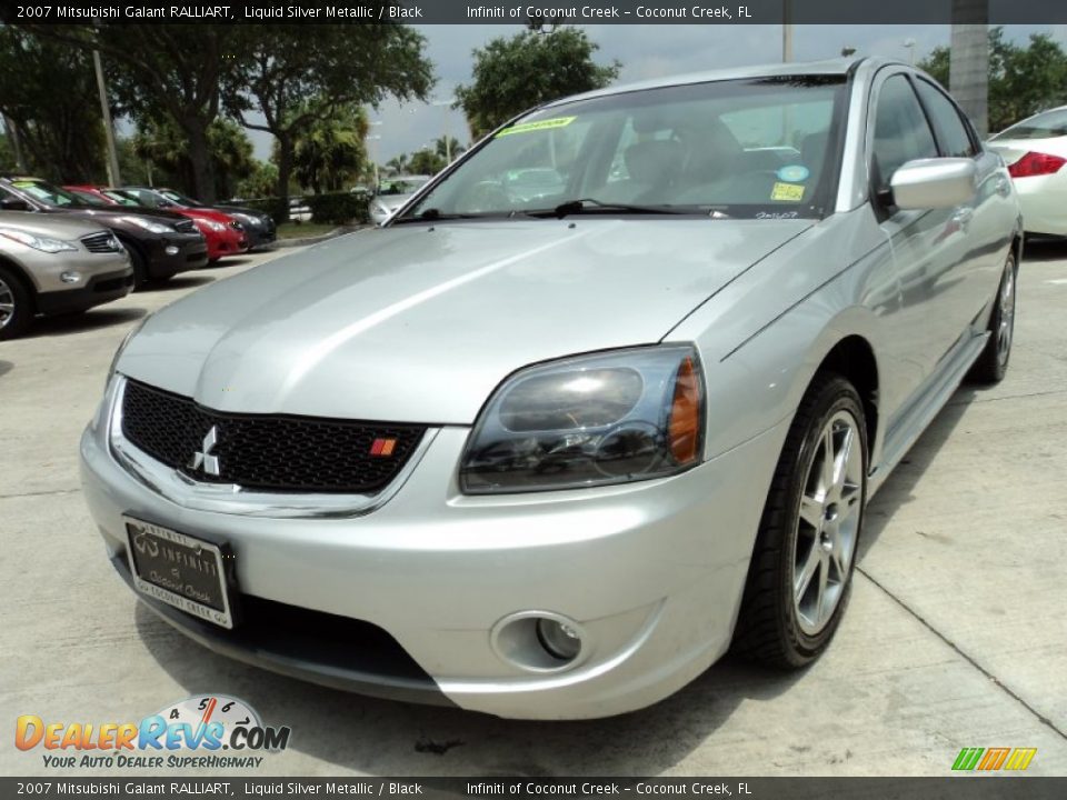 2007 Mitsubishi Galant RALLIART Liquid Silver Metallic / Black Photo #14