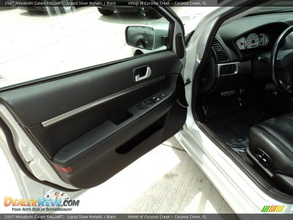 2007 Mitsubishi Galant RALLIART Liquid Silver Metallic / Black Photo #16