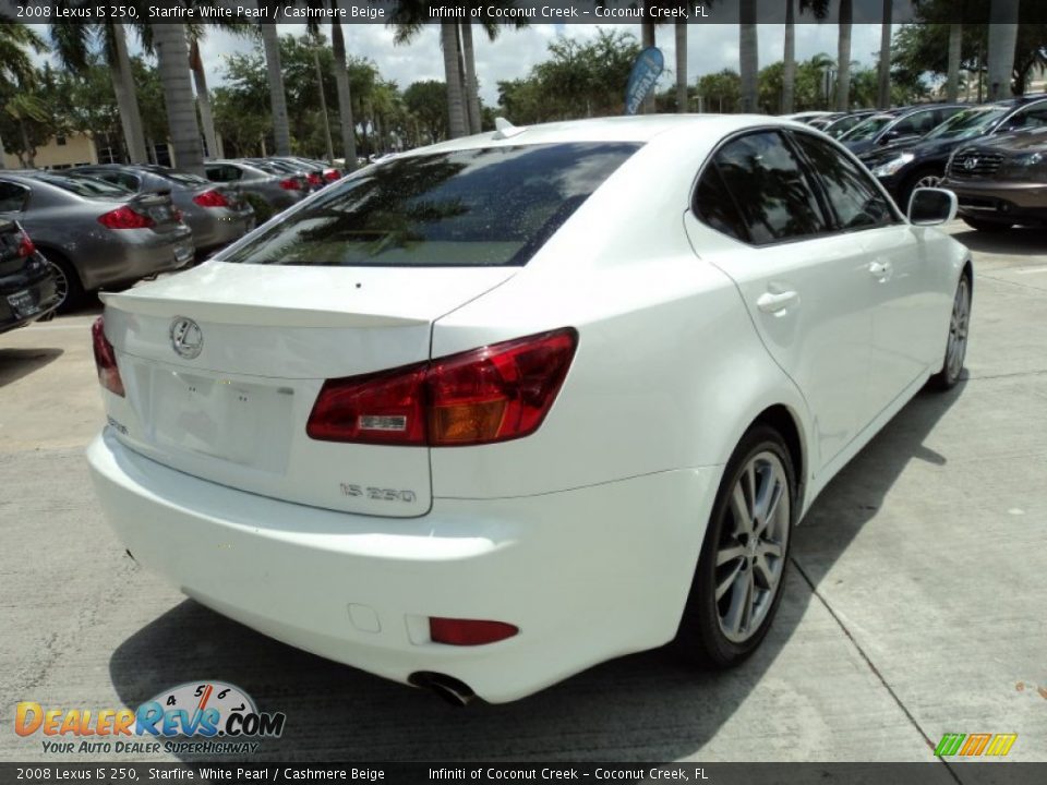 2008 Lexus IS 250 Starfire White Pearl / Cashmere Beige Photo #5
