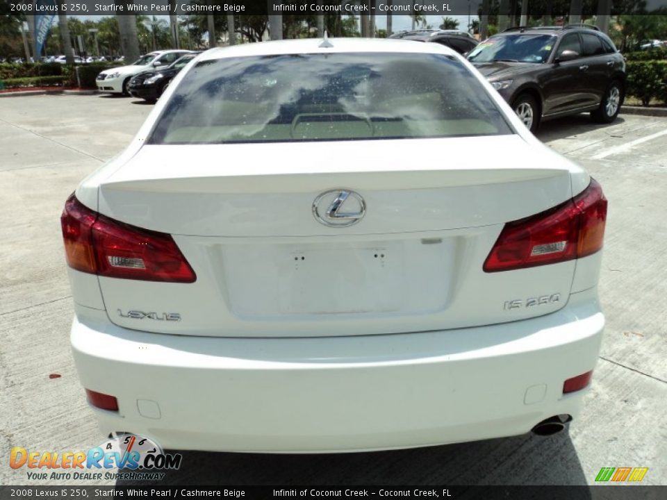 2008 Lexus IS 250 Starfire White Pearl / Cashmere Beige Photo #6