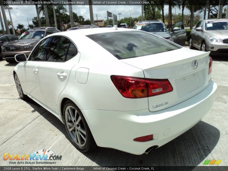 2008 Lexus IS 250 Starfire White Pearl / Cashmere Beige Photo #8
