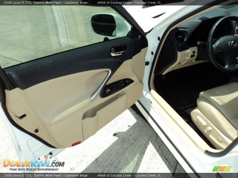 2008 Lexus IS 250 Starfire White Pearl / Cashmere Beige Photo #15