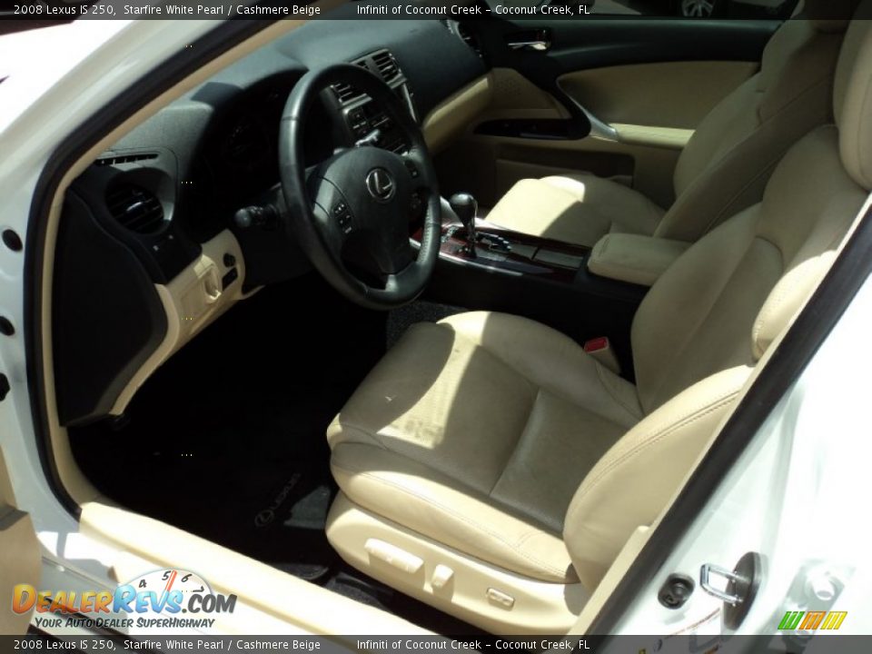 2008 Lexus IS 250 Starfire White Pearl / Cashmere Beige Photo #16