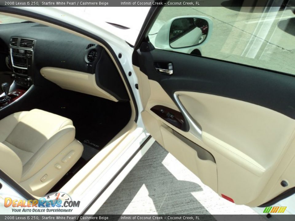 2008 Lexus IS 250 Starfire White Pearl / Cashmere Beige Photo #18