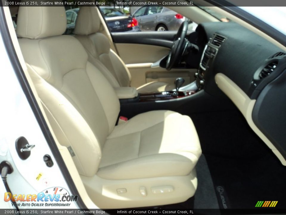 2008 Lexus IS 250 Starfire White Pearl / Cashmere Beige Photo #19