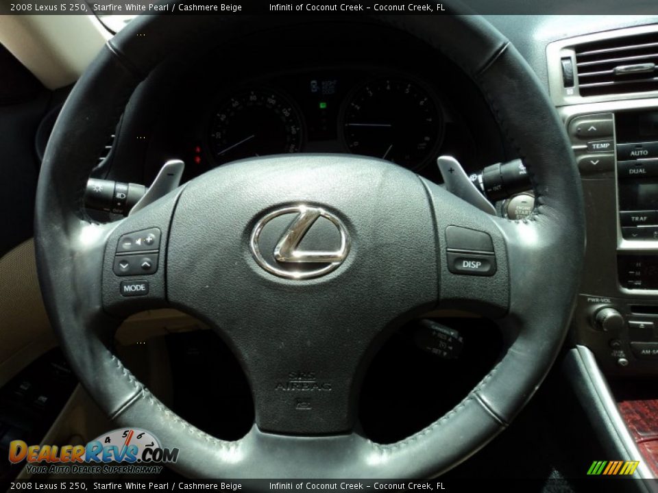 2008 Lexus IS 250 Starfire White Pearl / Cashmere Beige Photo #24