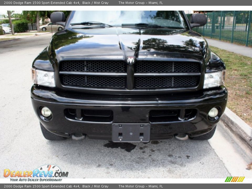 2000 Dodge Ram 1500 Sport Extended Cab 4x4 Black / Mist Gray Photo #15