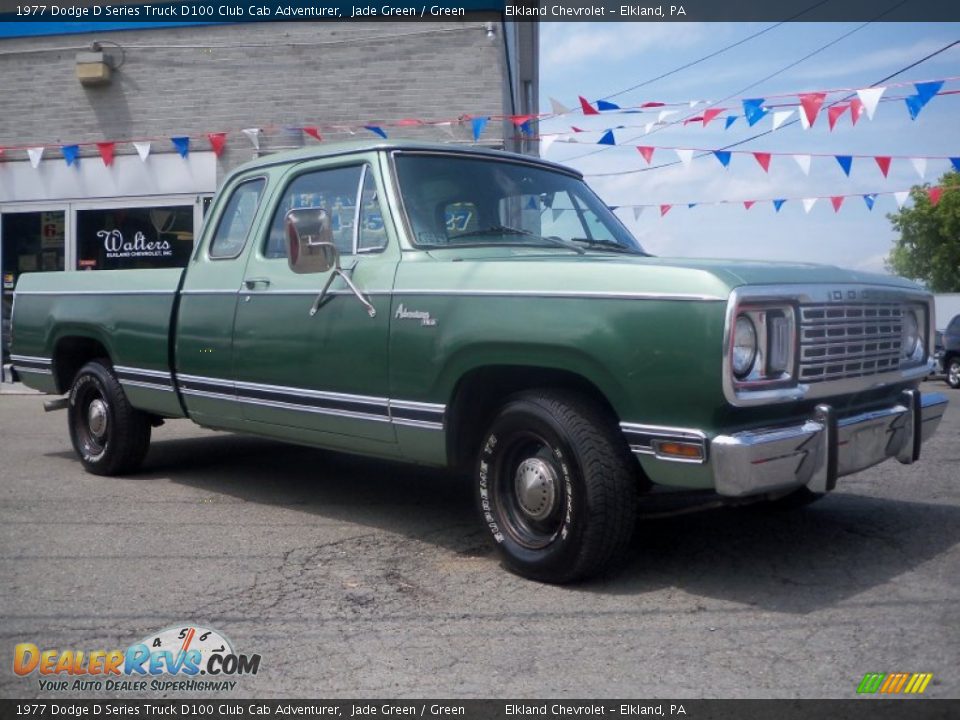 1977 Dodge D Series Truck D100 Club Cab Adventurer Jade Green / Green Photo #3