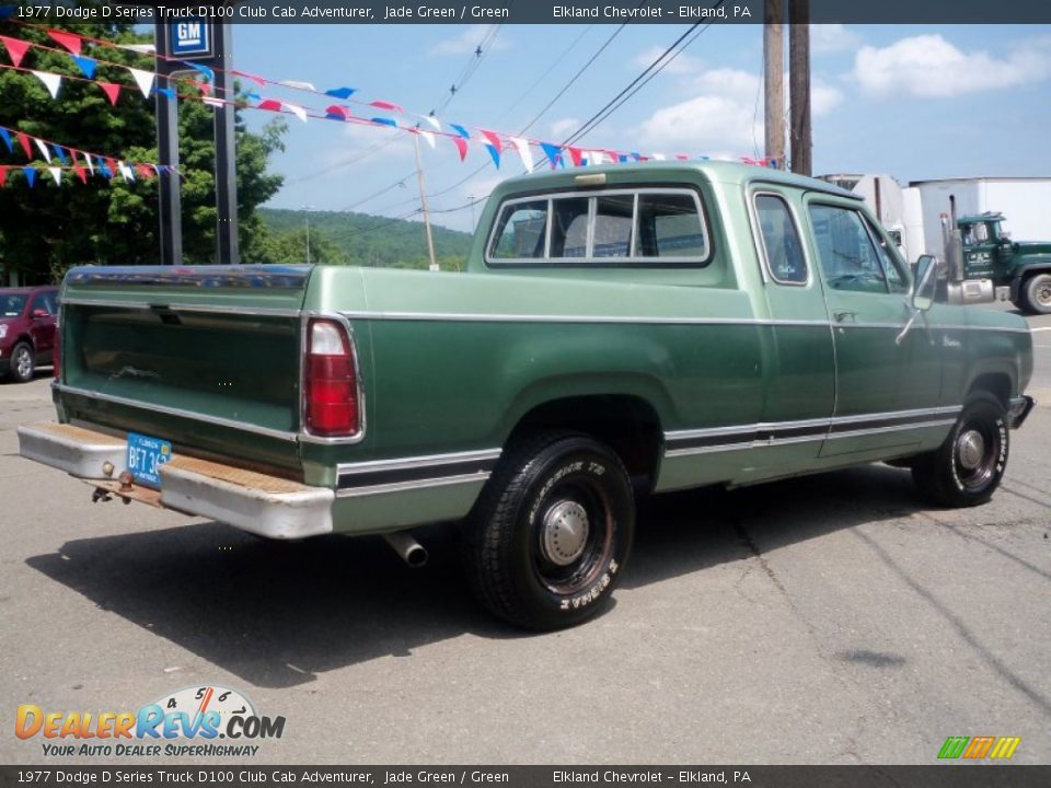 1977 Dodge D Series Truck D100 Club Cab Adventurer Jade Green / Green Photo #5