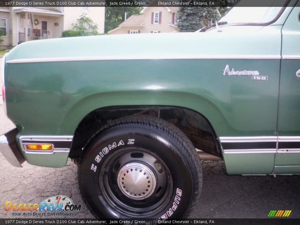 1977 Dodge D Series Truck D100 Club Cab Adventurer Jade Green / Green Photo #12