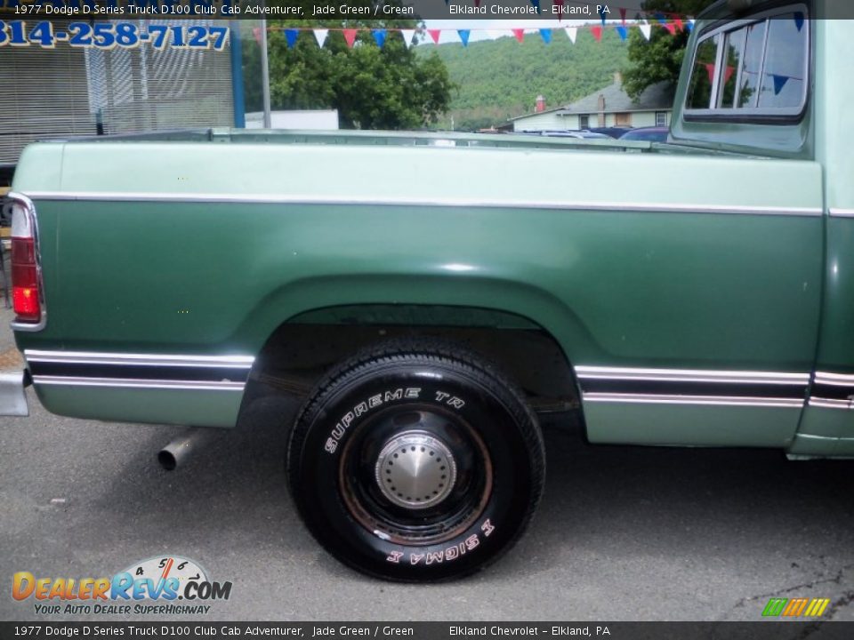 1977 Dodge D Series Truck D100 Club Cab Adventurer Jade Green / Green Photo #15