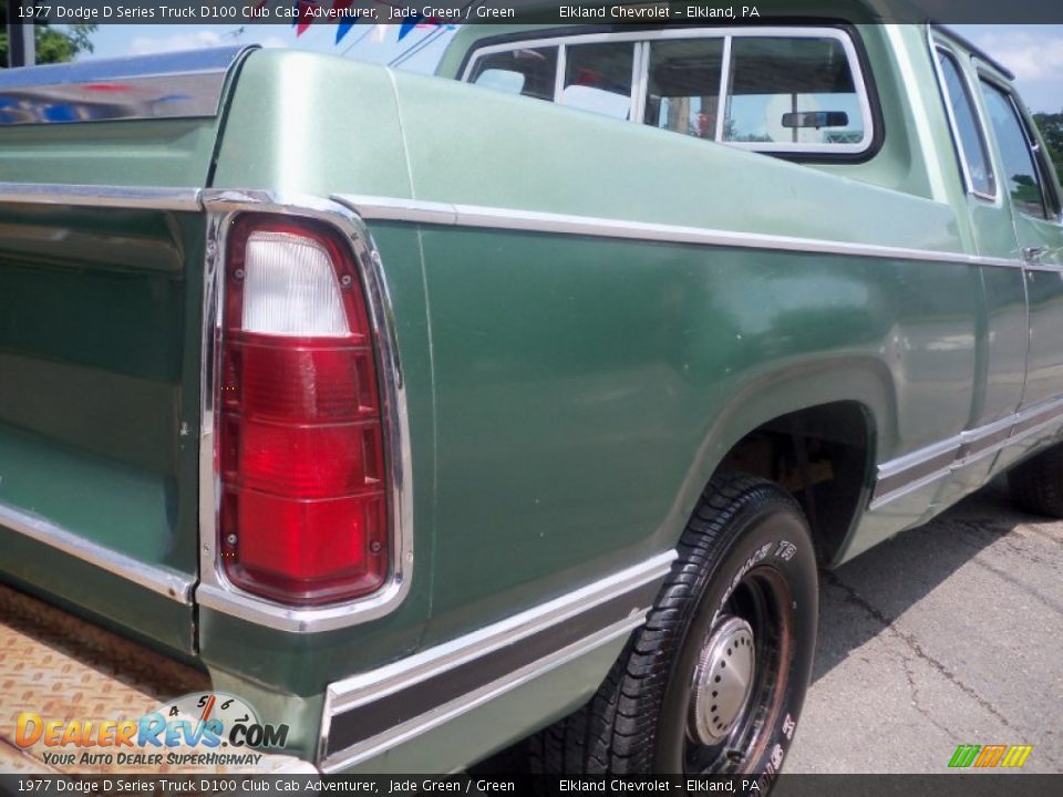 1977 Dodge D Series Truck D100 Club Cab Adventurer Jade Green / Green Photo #16