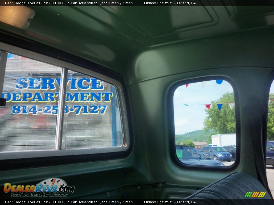 1977 Dodge D Series Truck D100 Club Cab Adventurer Jade Green / Green Photo #25