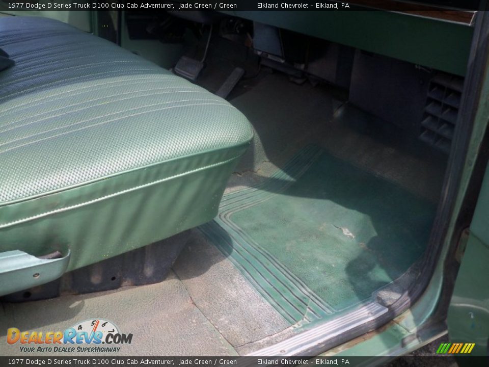 1977 Dodge D Series Truck D100 Club Cab Adventurer Jade Green / Green Photo #34