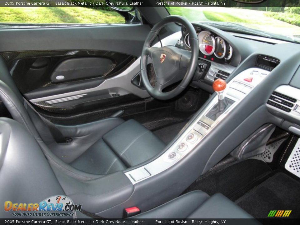 Dark Grey Natural Leather Interior 2005 Porsche Carrera Gt
