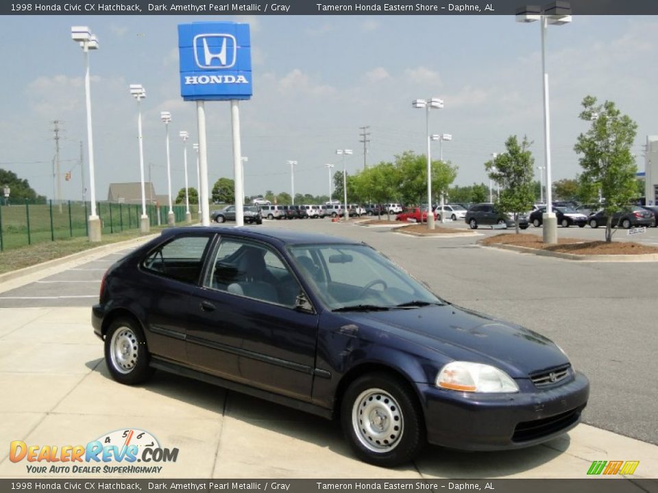 Dark Amethyst Pearl Metallic 1998 Honda Civic CX Hatchback Photo #2