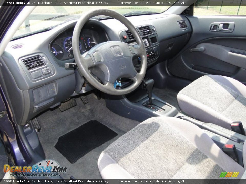 Gray Interior - 1998 Honda Civic CX Hatchback Photo #11